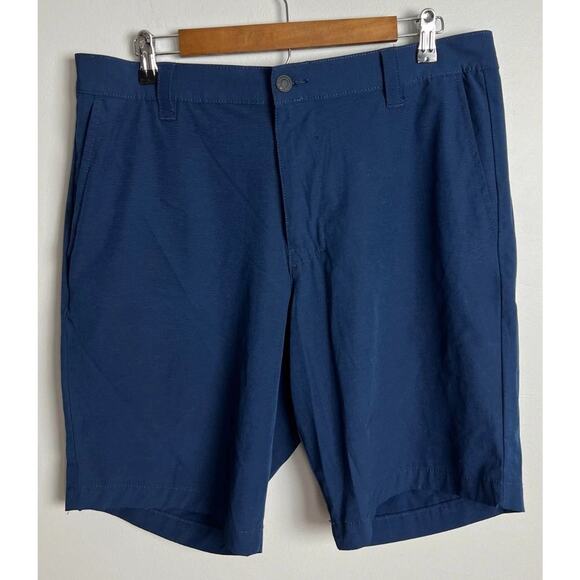 Banana Republic Blue Comfort Flat Front Performance Stretch Shorts Size 36 Men’s - Picture 1 of 6